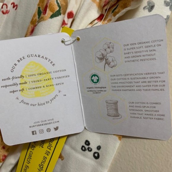 NWT Burt's Bee Kids Pizza PJ's Size 6, 10 - Picture 6 of 6